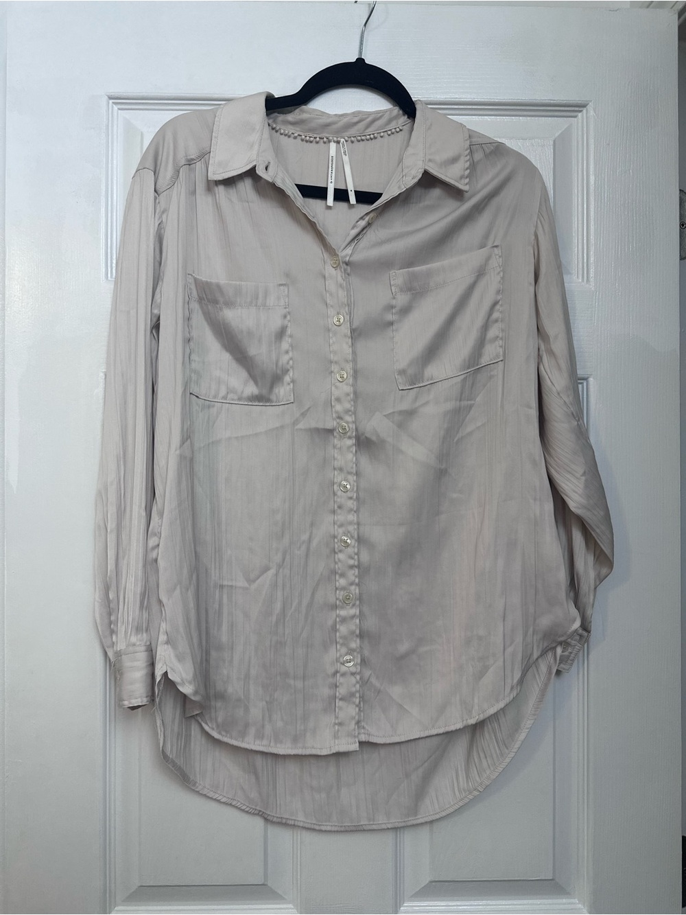 Anthropologie Relaxed Button Down-Lt Grey Medium